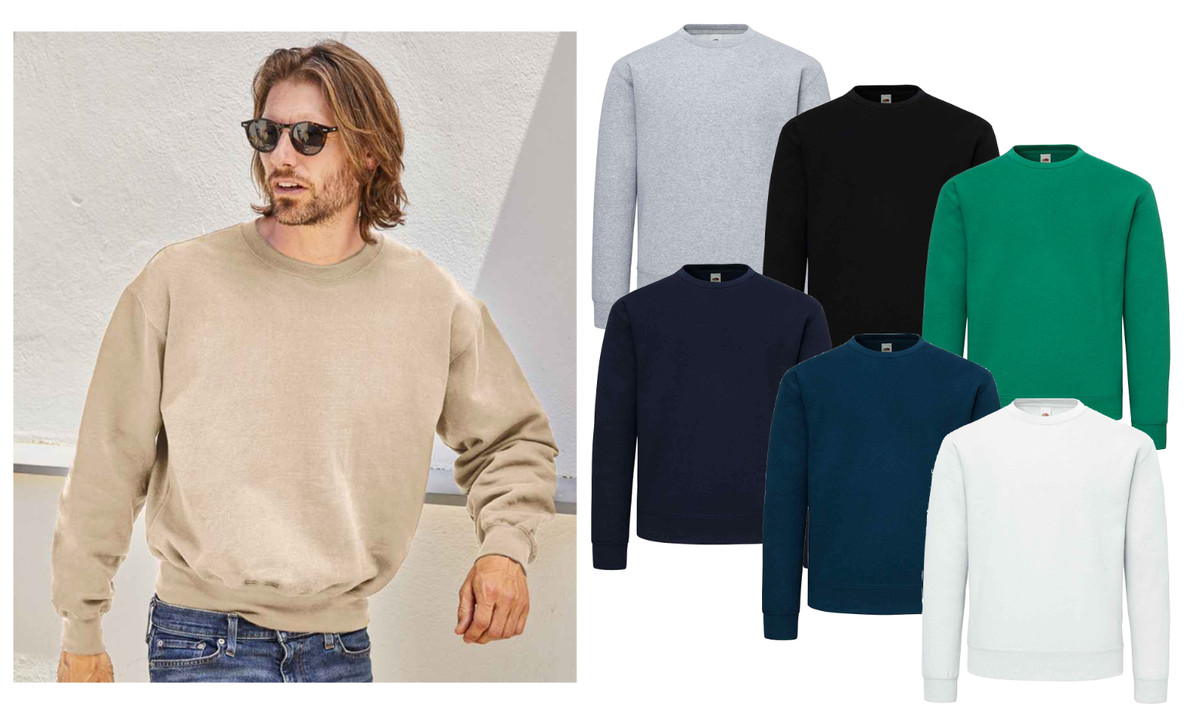 Sudadera De Cuello Redondo De Manga Larga Supercotton Fruit Of The Loom
