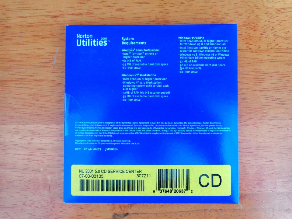 Norton Utilities 2001 5.0 -New Sealed - Image 2 of 2