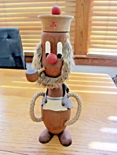VINTAGE MID CENTURY MODERN SAILOR FIGURINE-DENMARK- TEAK WOOD!