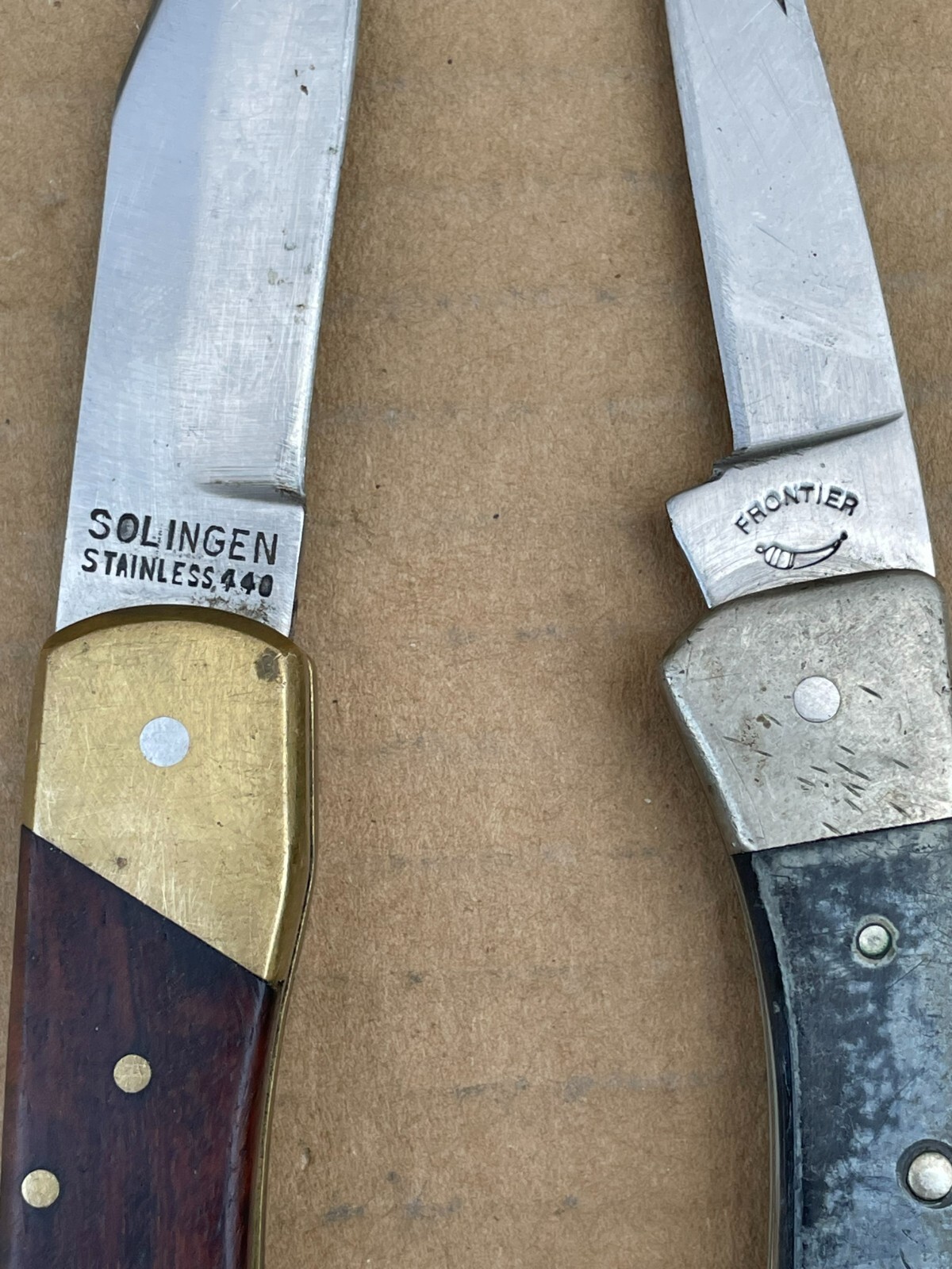 Bear Hunting LB4 Pocket Knife Solingen Stainless 440 & Frontier Knife