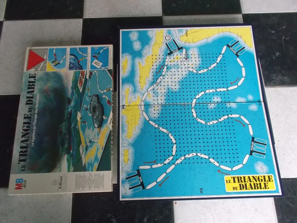 ANCIEN JEU DE SOCIETE MB de 1977 : LE TRIANGLE DU DIABLE EN EXCELLENT ETAT - Photo 3/4