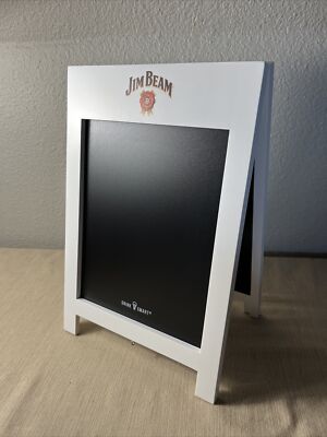 Jim Beam Bourbon Wood Table Top Display Menu Mini Chalkboard Sandwich Board *NEW