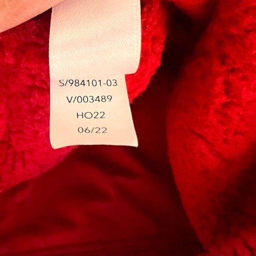 Athleta Girl So Toasty Red Tugga Sherpa Jacket Zip Up Mock Neck Size XL/14 - Picture 4 of 7
