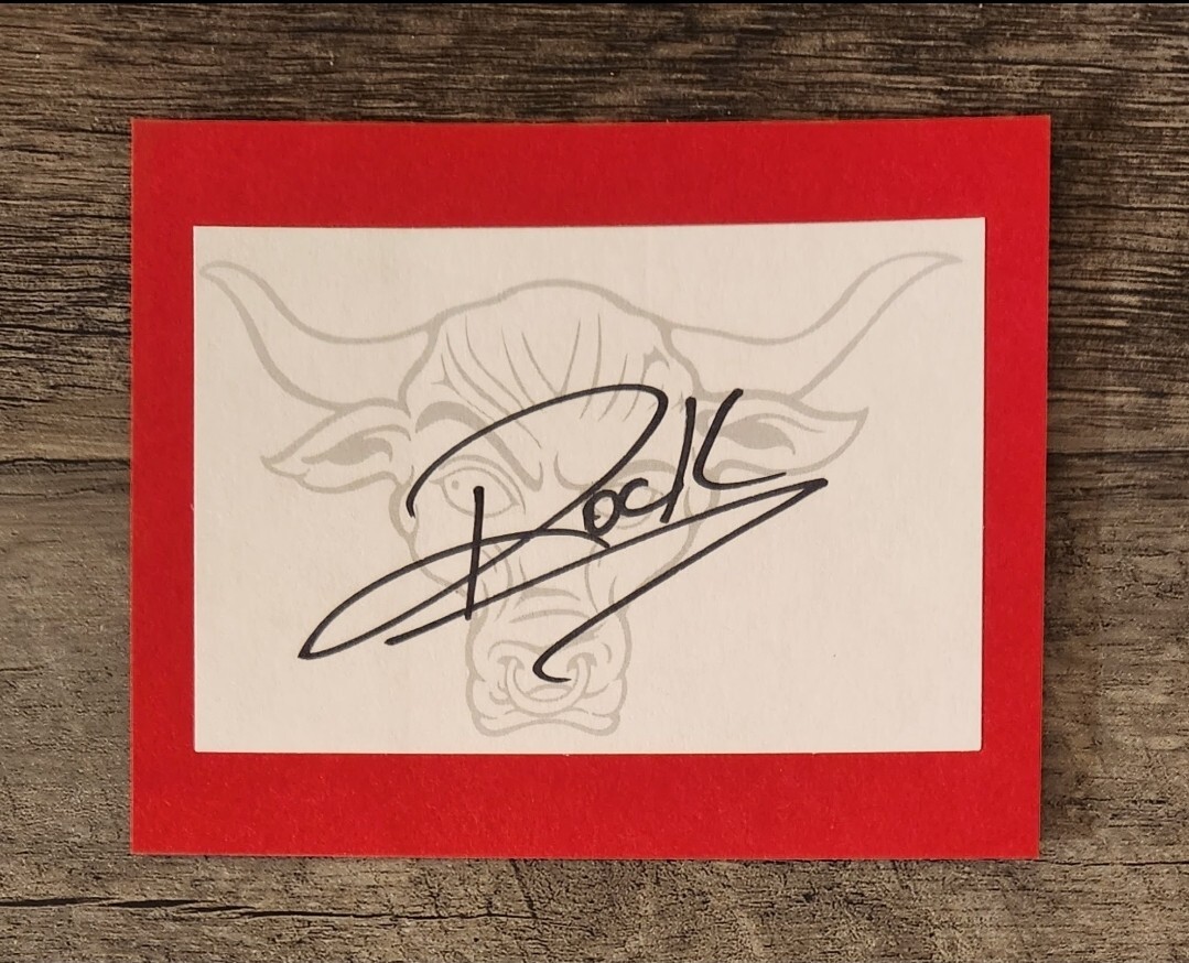 Dwayne The Rock Johnson Autographed Signed Bookplate WWE WWF Beckett JSA Gem 10