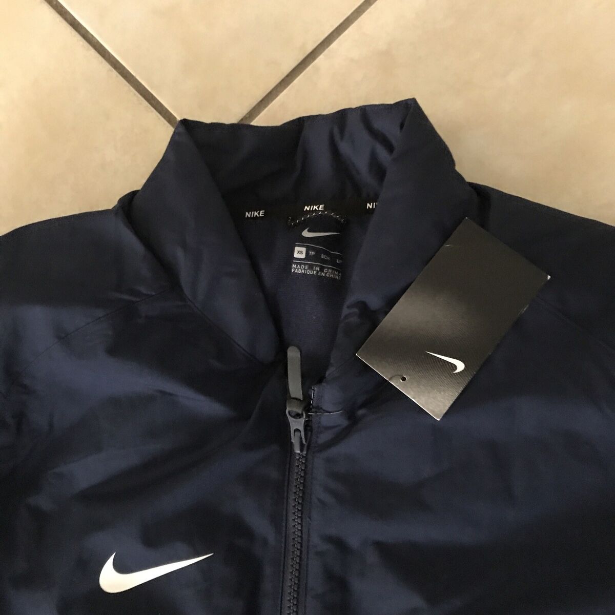 $150 Nike Men XS Bomber Jacket Navy Blue Goose Down Fill $150 Nike Men XS Bomber Jacket Navy Blue Goose Down Fill
