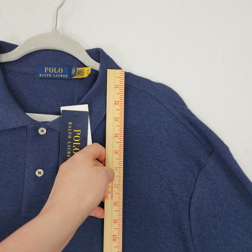 Polo Ralph Lauren Shirt Mens XXL Blue Short Sleeve Small Pony Cotton Classic NEW - 第 5/10 張圖片