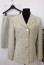 Le Suit Green Palisade Floral Print 2 Piece Skirt Suit Size 12 EUC, MSRP 240