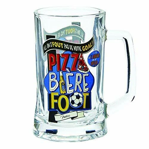 Natives chope à bière en verre Pizza bière foot 33cl NEUVE - Photo 1/1