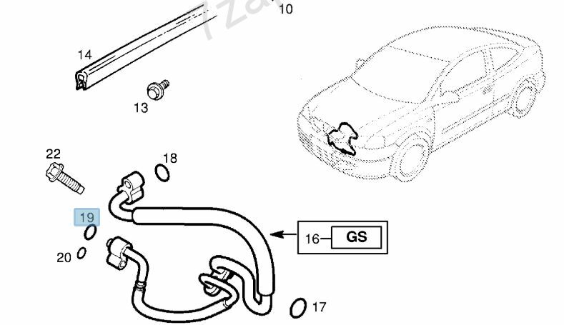 Ring Toroidal Rennstrecke Klimaanlage Opel ASTRA ZAFIRA 6850719 