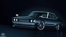 Cars modified nissan skyline c110 by razwud Desk Mat Stitched