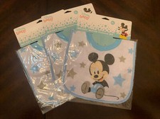 Brand new 3-PACK, Disney Parks Baby Mickey Mouse Pullover Bib