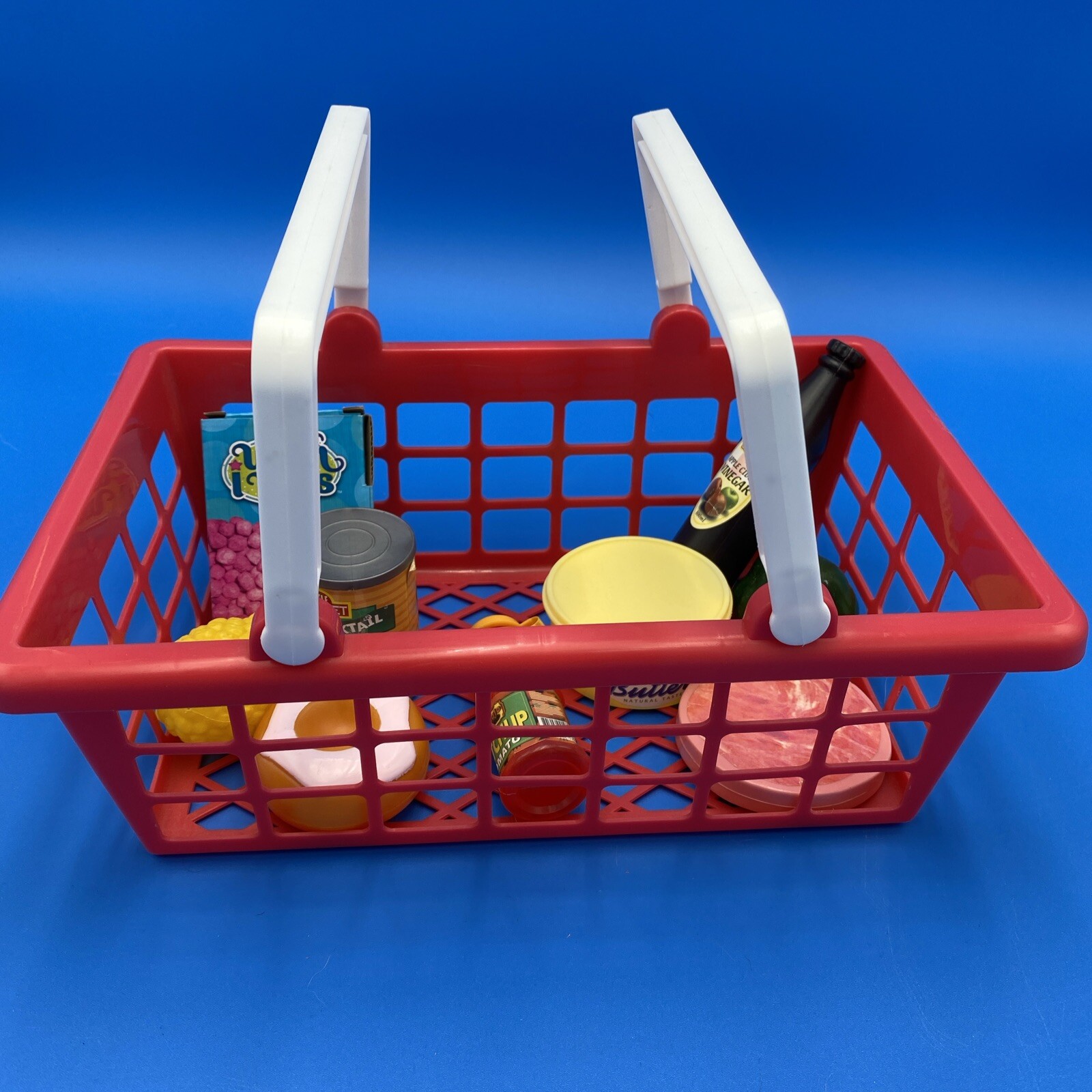 как выглядит Vintage Lot of Play Food Cash Register with Scanner Shopping Cart More 200pc фото