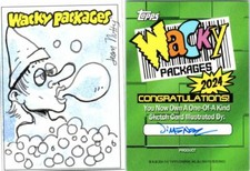 2024 WACKY PACKAGES ANS ARTIST SKETCH CARD JEAN NUTTY by JIMENEZ 1067