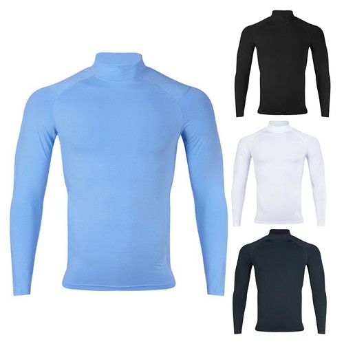Men's Compression Shirts Long Sleeve Shirt Quick Drying Sports Base-Layer Top - Picture 8 of 71