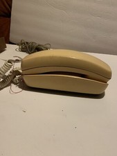 ITT Landline Telephone Trimline Corded Push Button Desk Wall Phone cream