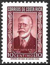 Timbre Personnages Costa Rica 251 ** (61463CD)