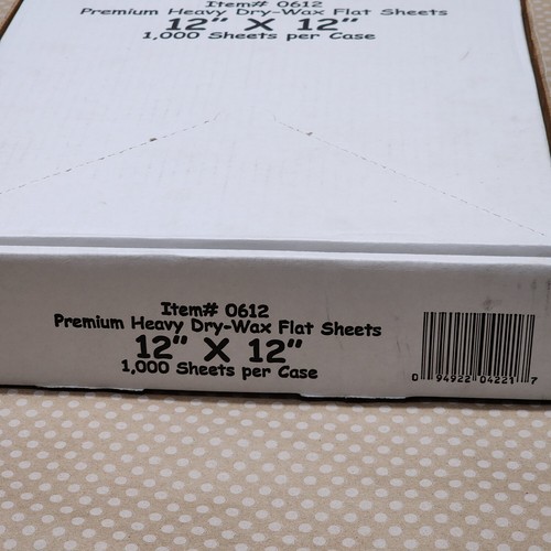 Deli Squares Fogli di Carta Cera Secca 12 x 12 - Scatola da 1000 Plain Classic Deli Bianco - Foto 3 di 8