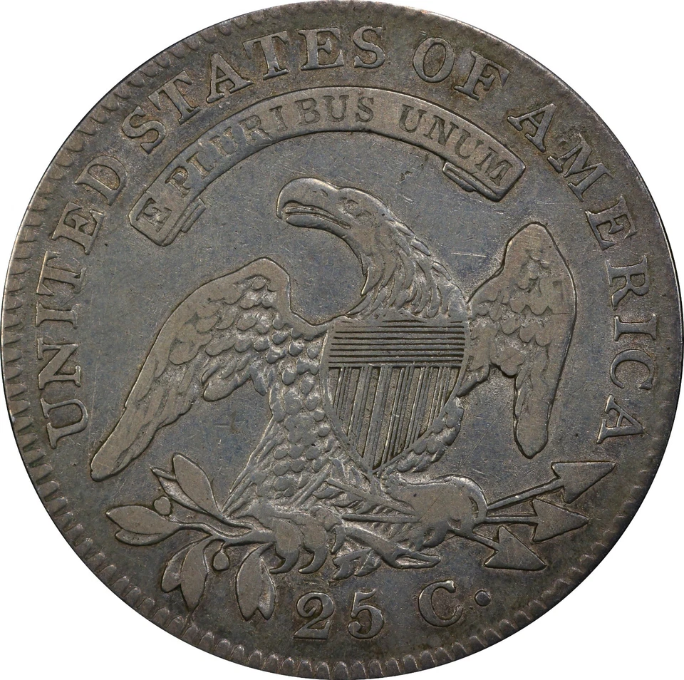 1820 VF25 Capped Bust Quarter Browning 2 Large 0, PCGS 50415200 - Image 2 of 4