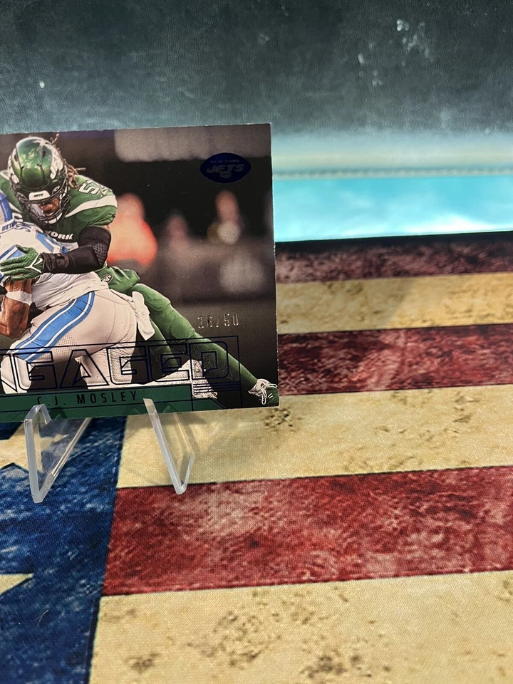 2023 Panini Luminance🔥 CJ Mosley NY Jets🔥 Engaged Blue Prizm #’d /50 - Image 4 of 4