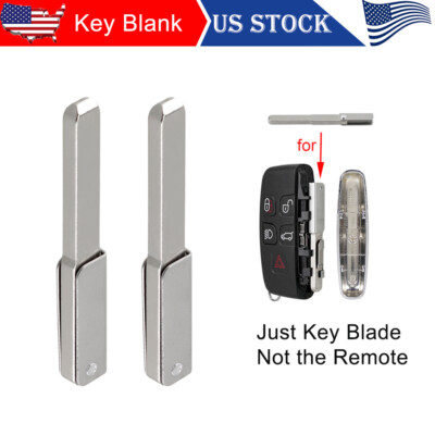 2 Pack Emergency Key Uncut Blade Replacement for Jaguar XE XF XJ F-Type HU101