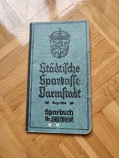 Rarit&auml;t Sparbuch aus den 1940er St&auml;dtische Sparkasse Darmstadt  Top Zustand