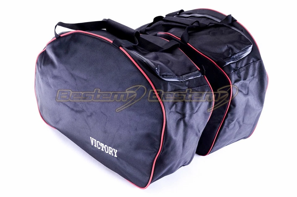 Victory Cross Roads Cross Country Alforja Estuche Lateral Forro Bolsas, Negro Foto 2 de 4