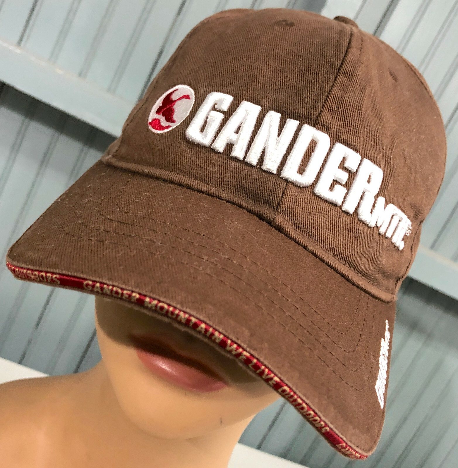 Gander Mountain Brown Strapback Baseball Hat Cap - image 1