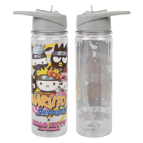 Naruto X Hello Kitty 24 oz. Botella de Agua Tritan Shonen Jump Sanrio con Licencia NUEVA - Imagen 1 de 3