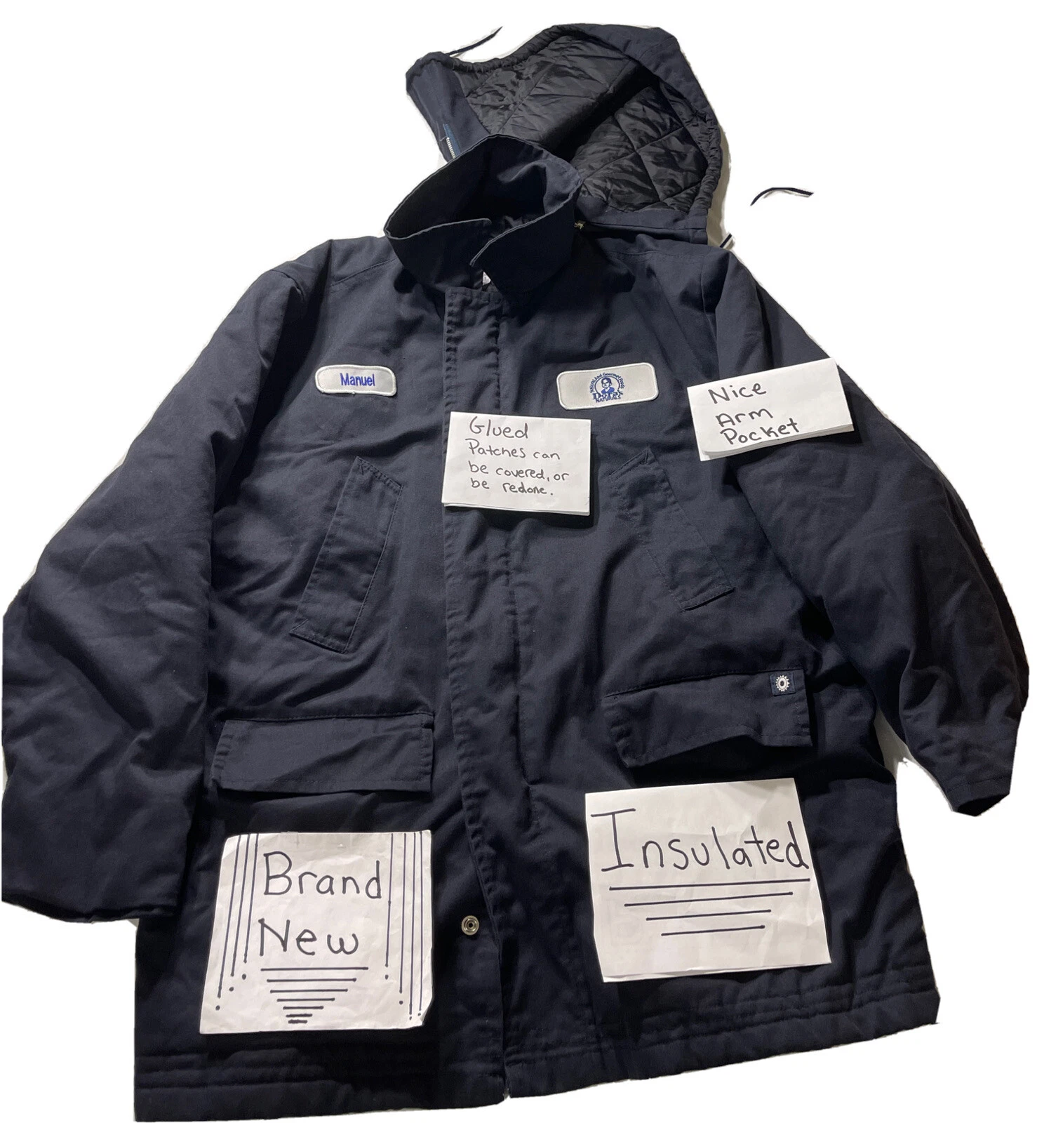 New Pinnacle Work Wear JB34NV Men's Size XL Navy-Blue Insulated Jacket J103
