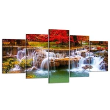 KREATIVE ARTS XLarge Canvas Print for Living Room Decoration Stretched 5 Pane...