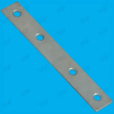 4x 125mm (5") Flat Steel Brackets Straight Mending Plates, Repair Fixing Joining
