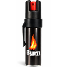 Burn Pepper Spray 0.5oz Police Strength OC Self Defense w/ Belt Clip