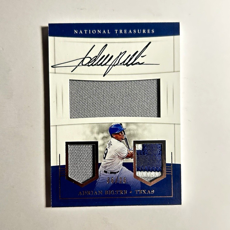 Panini 2017 National Treasures Adrian Beltre Player's Collection Auto Relic /25