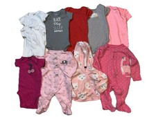 Baby Girl Clothing Bundle 10 Pc NB Carter  s Mixed Lot