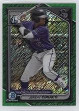 2024 Bowman Chrome Prospects Green Shimmer Refractor 50/99 Jeremy Ciriaco 0r6k