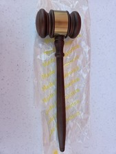 Professional Wood Gavel with Brass Band - Made in USA