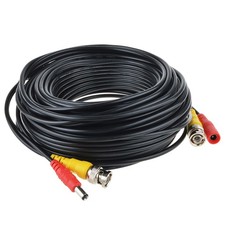 100ft Black BNC Video Power Siamese Cable For Analog AHD CVI CCTV Camera DVR Kit