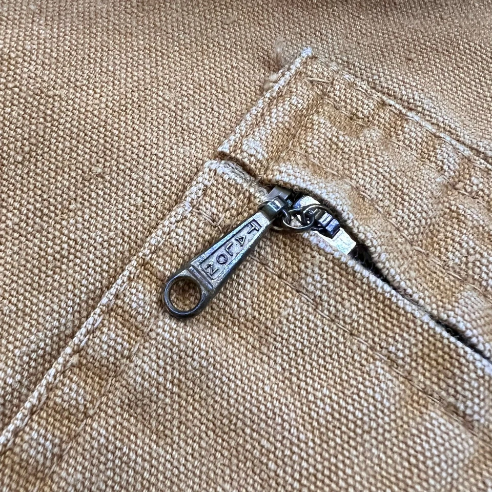 True Vintage 50s 60s LL Bean Hunting Chore Coat Barn Jacket Tan Hunt Heritage 44 - Image 2 of 4