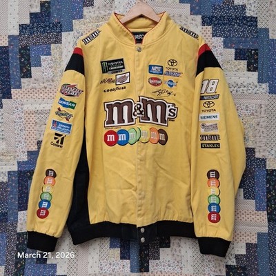 JH Design Nascar Kyle Busch Racing M&Ms Jacket Yellow Size 3XL