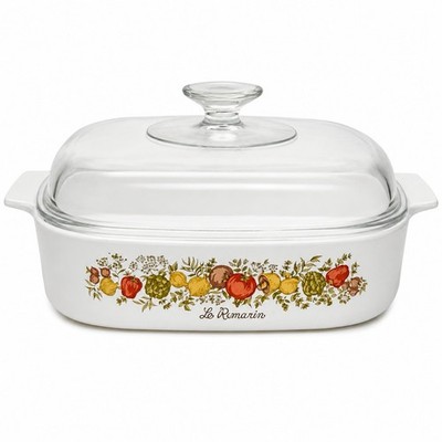 1972 1987 CorningWare Spice of Life Le Romarin A-10-B Casserole Dish wGlass Lid