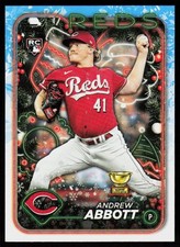 2024 Topps Holiday Andrew Abbott #H82 BASEBALL CARD Rookie Cincinnati Reds RC