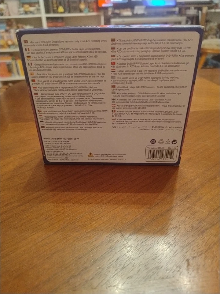 Verbatim DVD + R DL  Double Layer - 5 pack unites / 8.5GB/ 8x Speed/ 240min. - Bild 3 von 4