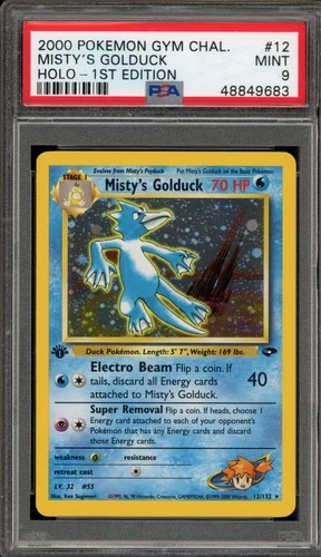 Pokemon Misty's Golduck Gym Challenge 1st Edition Holo Rare #12 PSA 9 Mint