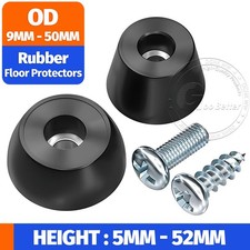 Rubber Table Chair Furniture Feet Leg Pads with Washers Tile Floor Protectors