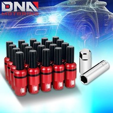 J2 20pcs Red Aluminum M14 X 1.5 23mm Od 76mm Hieght Closed End Lug Bolt Nuts