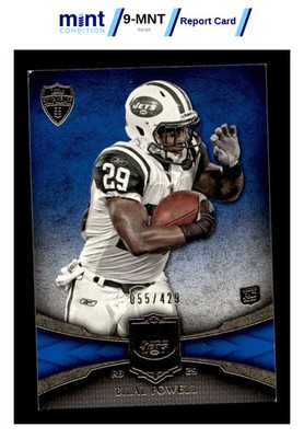 2011 TOPPS SUPREME BILAL POWELL 38 GEM MINT MCG 10 RC BLUE 55/429 NEW YORK JETS