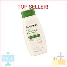 Aveeno Daily Moisturizing Body Wash for Dry  Sensitive Skin  Prebiotic Oat, Bo