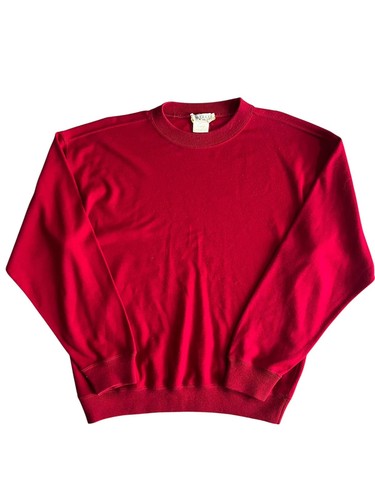 Gucci, Vintage 80s Gucci Wool Crewneck Sweater Red Size L Made in Italy (49)