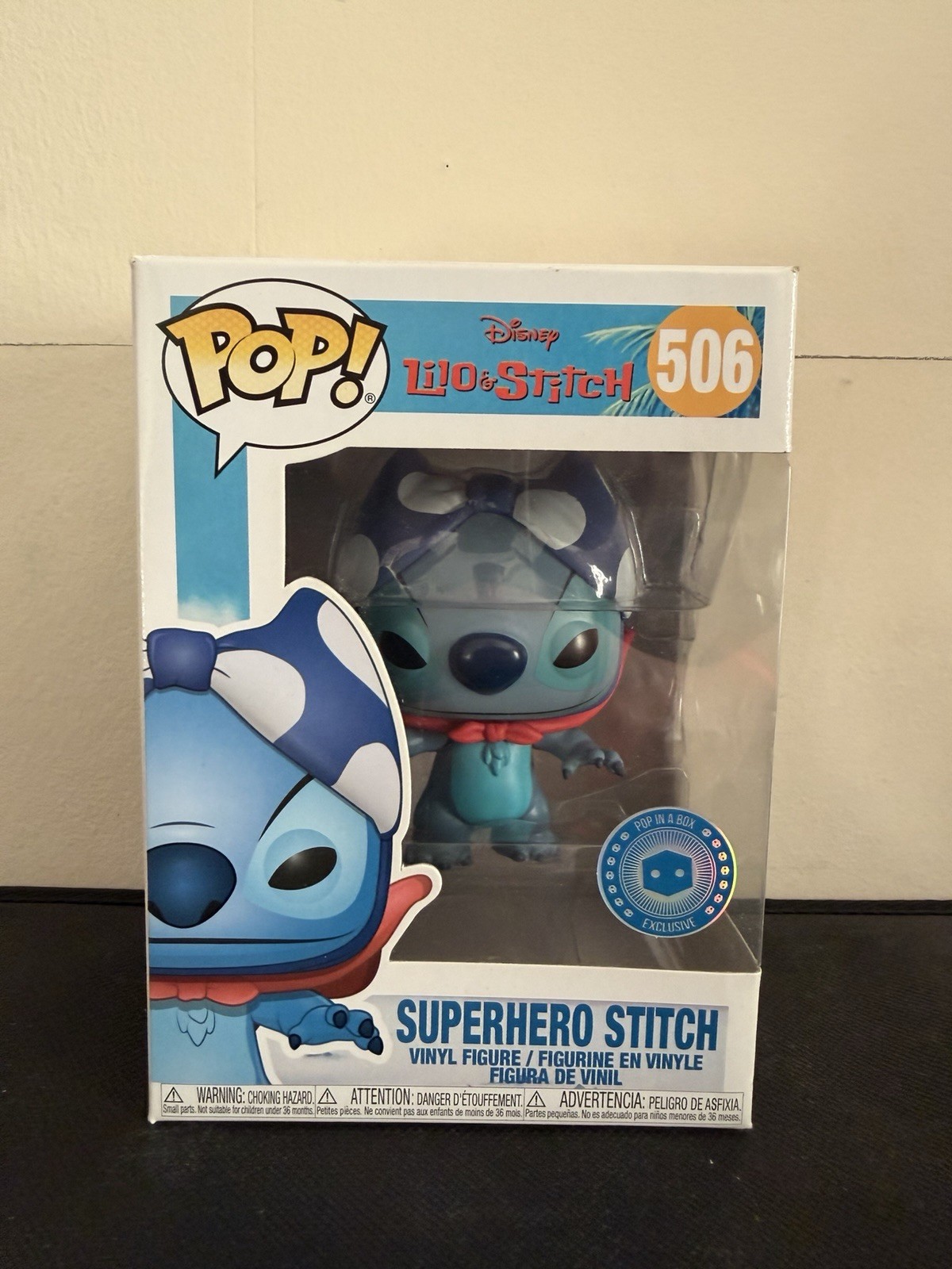 Funko Pop! Disney. Superhero Stitch #506 (exclusivo Pop in a Box)