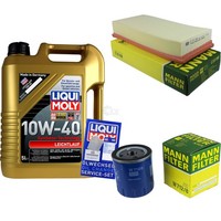 Mann Inspektionspaket 5L Liqui Moly 10W-40 FüR CitroëN C8 2.0 16V 2.2 Hdi